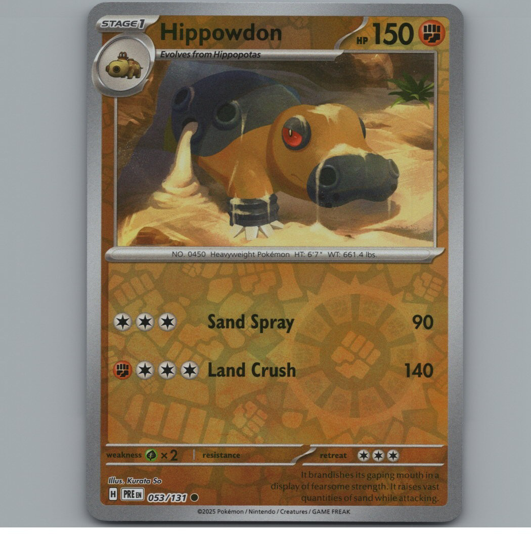 Hippowdon - Prismatic Evolutions - #053 - Reverse Holo